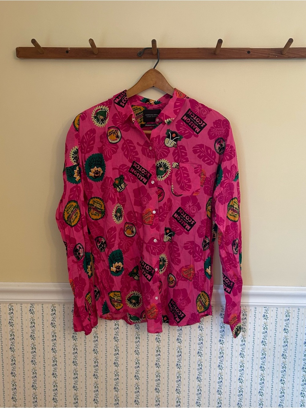Scotch & Soda Patterned Button Down Top